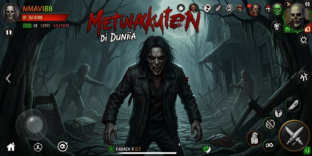 Screenshot gameplay menampilkan suasana menegangkan di dalam ritual Horror.