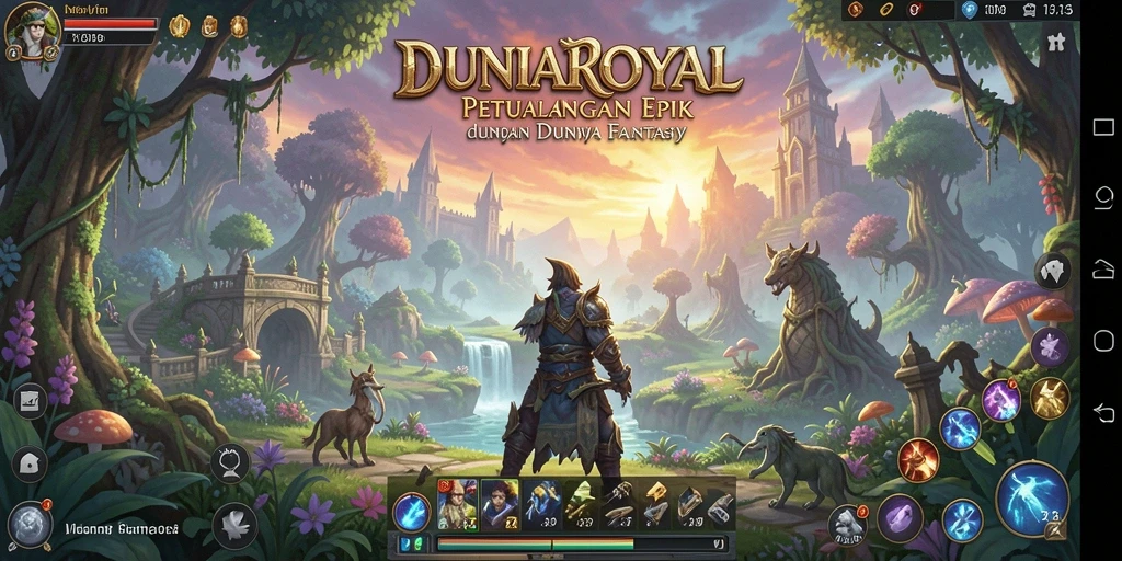 Screenshot utama DUNIAROYAL yang menampilkan aksi mendebarkan dalam gameplay RPG.