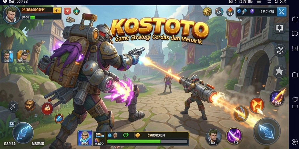 Tampilan gameplay KOSTOTO yang strategis dan menantang.