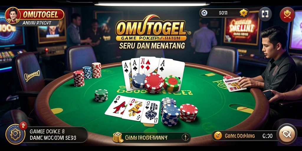 Tangkapan layar gameplay Poker OMUTOGEL yang seru dan menegangkan.