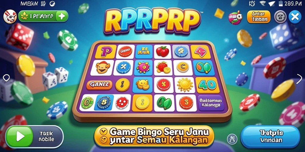 Screenshot gameplay menunjukkan keseruan bermain Bingo di RPRPRP.