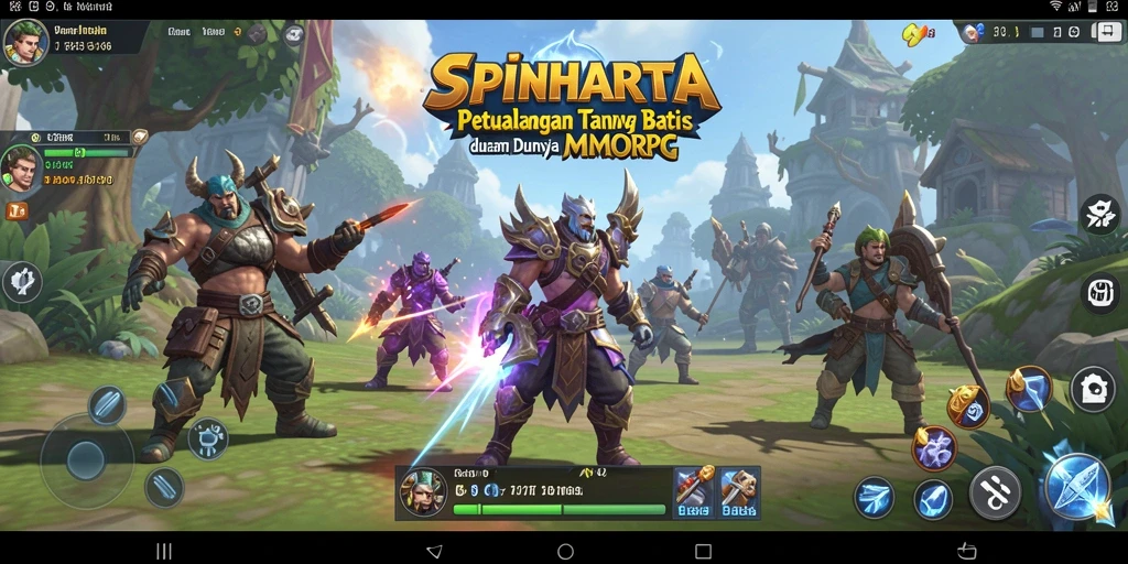 Tampilan gameplay SPINHARTA yang seru dalam dunia MMORPG.