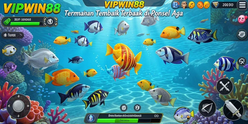 Tampilan gameplay Tembak Ikan yang seru dan mendebarkan.